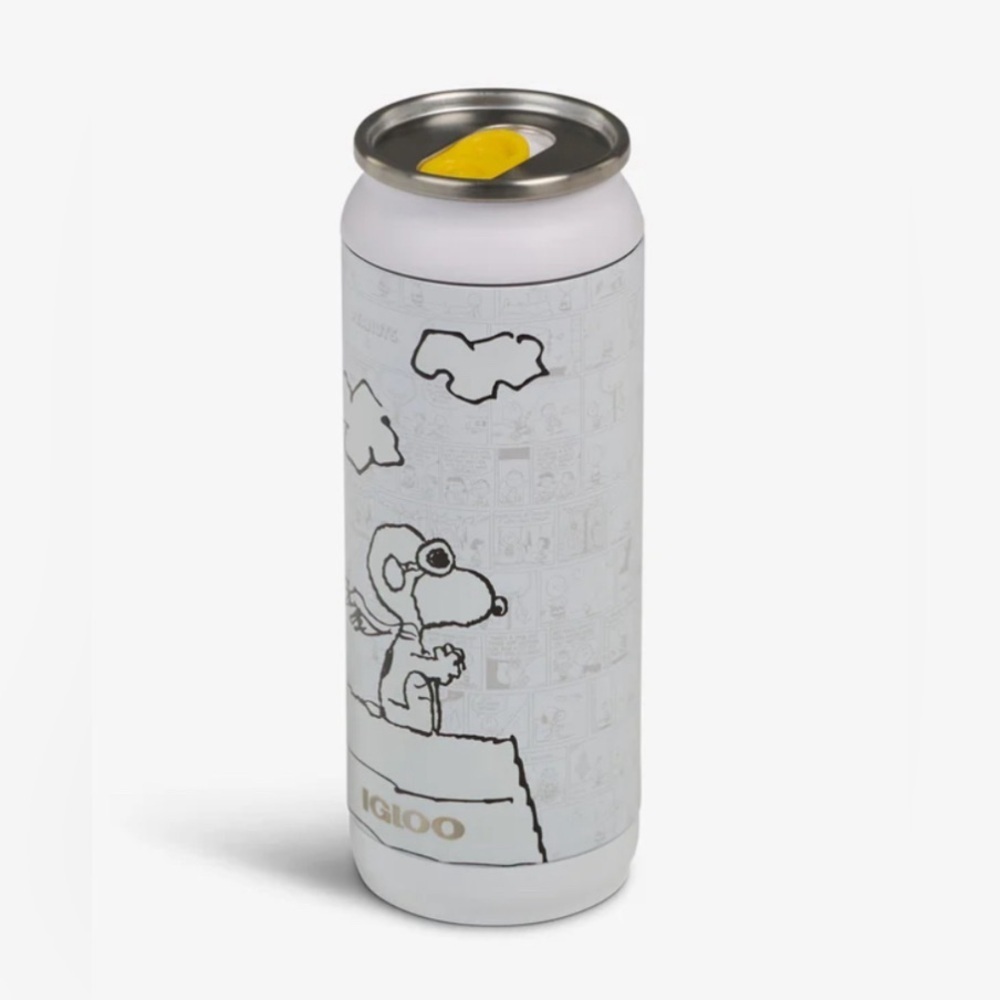 Peanuts Snoopy 75th Anniversary Stainless Steel Tumbler Can Cooler 16 Oz New